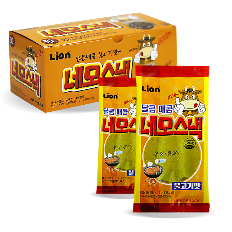 300 라이온 네모스낵  불고기맛 13g *30개