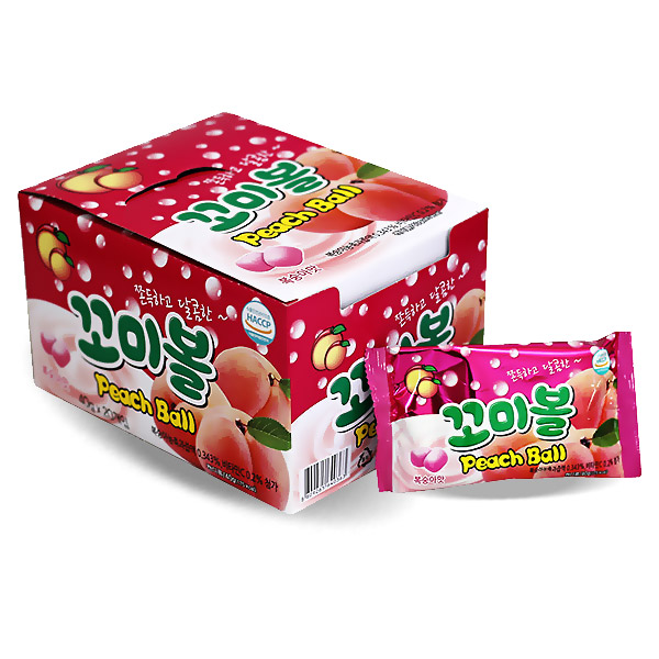 600 하나유통 꼬미볼 복숭아맛 40g *20개입