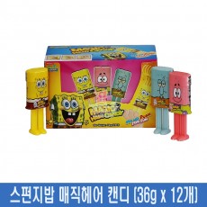 1500 스펀지밥 매직헤어 캔디 36g *12개