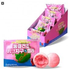 1000 동결건조 핑크 지구 모양 젤리 144g (8g*18개) 피치코리아
