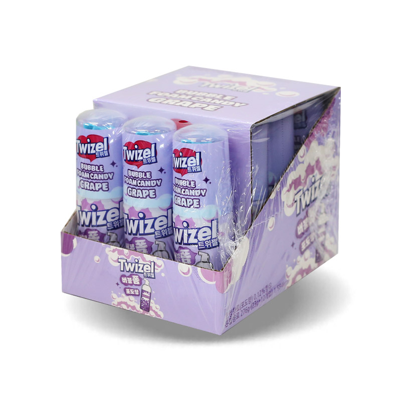 1000 트위젤 버블폼 캔디 포도맛 23g*12개입 피치코리아