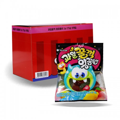 1800 오리온 과일꿀꺽 왕꿈틀이  75g*9개