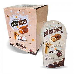 1000 브라운 슈가 밀크티향 버블젤리 45g*12개(편의점 입점)