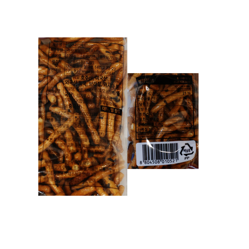 1000 에코 김맛나 스낵 120g*20개