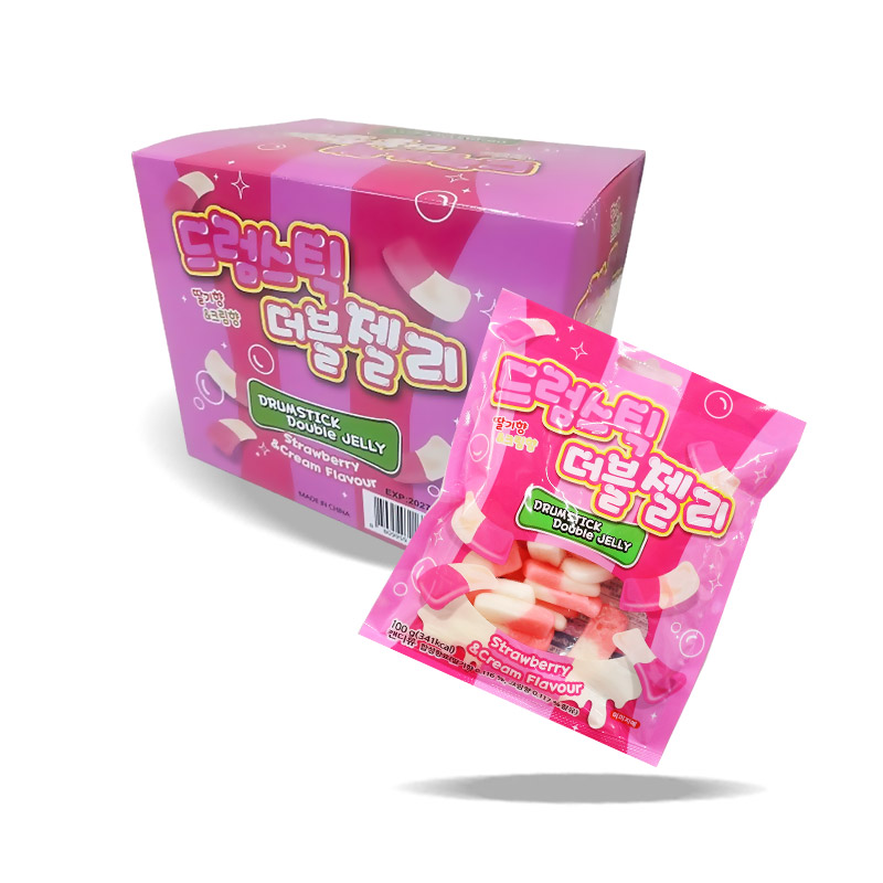 1200 이룸 드럼스틱 더블젤리 딸기향&크림향 100g*10개