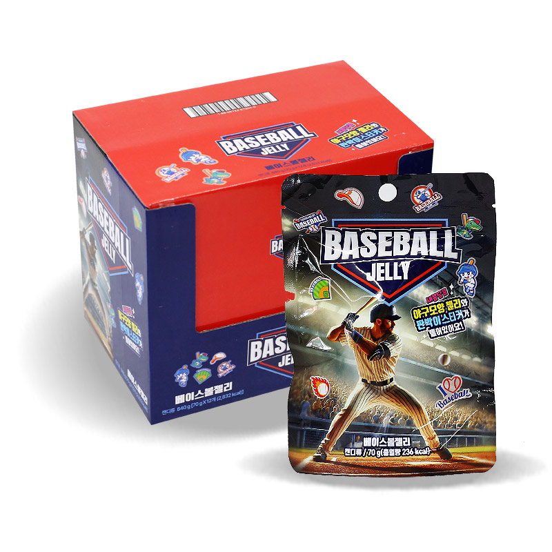 (행사) 2000 베이스볼 젤리 70g*12개입 (편의점2500입점,타투 스티커 포함)