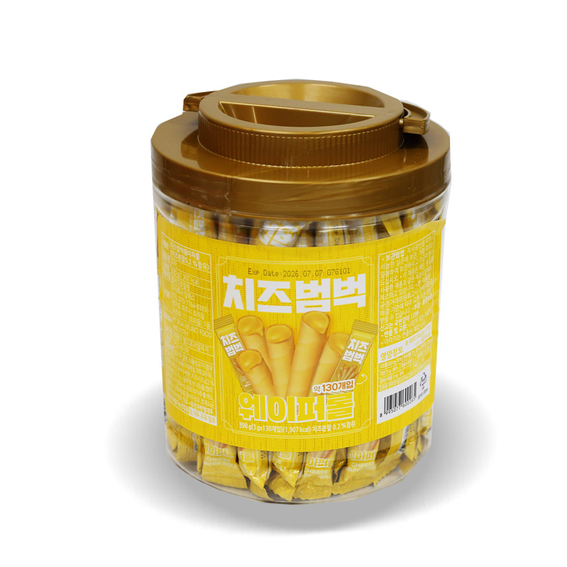 100 치즈범벅 웨이퍼롤 390g (낱개 130개입 낱개바코드있음)