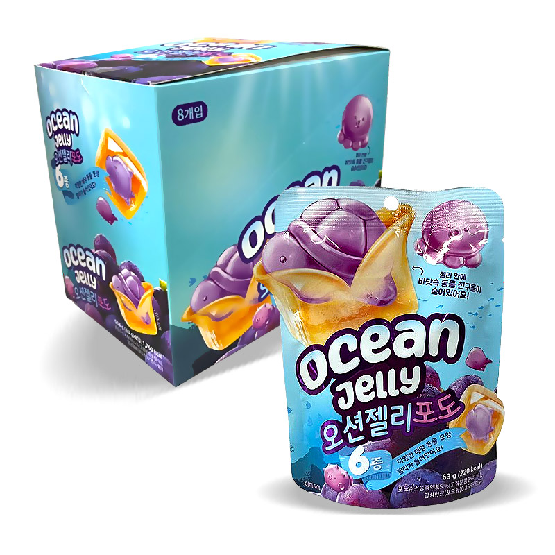 1000 오션젤리 포도 6종 63g *8개입