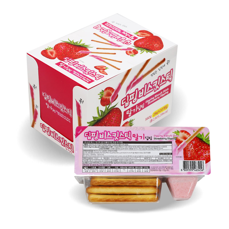 1200 딥핑비스킷스틱 딸기향 28g *20개입