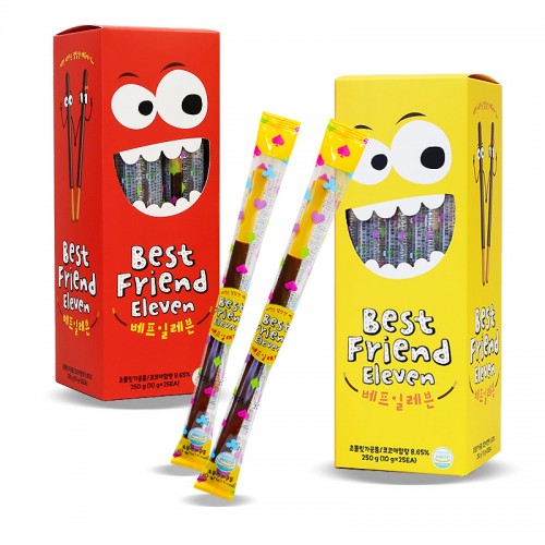 300 해피타임 베프일레븐 빼빼로 (투명) 10g*25개 (색상랜덤) 할로윈데이