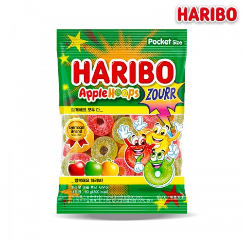 2000 하리보 애플 후프 사우어 80g (1박스 24개)