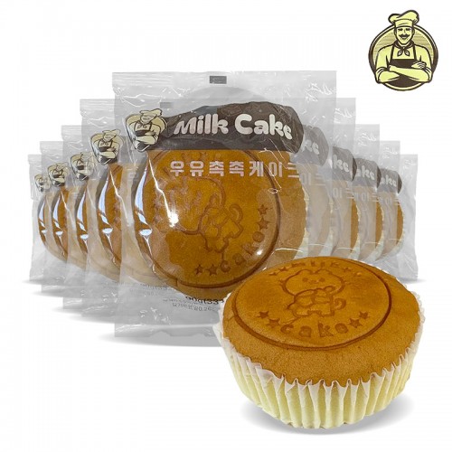1000 목화 우유촉촉 케이크 90g *10봉 (1박스 30개) 천원빵