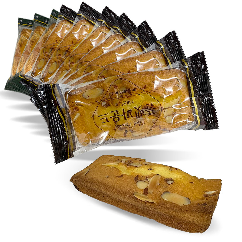 1000 목화 플랫파운드 아몬드 80g *10봉 (1박스 45개) 천원빵