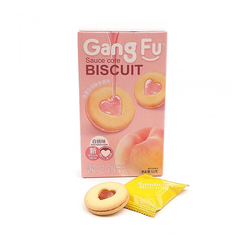 (행사) 1500 강푸 코어 비스킷 복숭아맛 55g (한박스 48개)